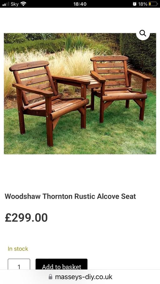 Buy & Sell Princes End Sandwell - Photos for Woodshaw Thornton rustic alcove seat