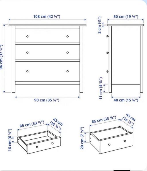 Buy & Sell Cheam Sutton - Photos for I KEA HEMNES Chest of 3 Drawers