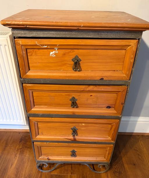 Buy & Sell Stoneycroft Liverpool - Photos for Solid pine & wrought iron tall boy