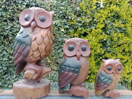 Buy & Sell Kettering North Northamptonshire - Photos for 3 Vintage Handcrafted Owls