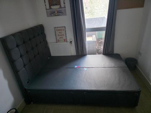 Buy & Sell Barking Barking and Dagenham - Photos for Grey Bed With 4 Large Storage Spaces