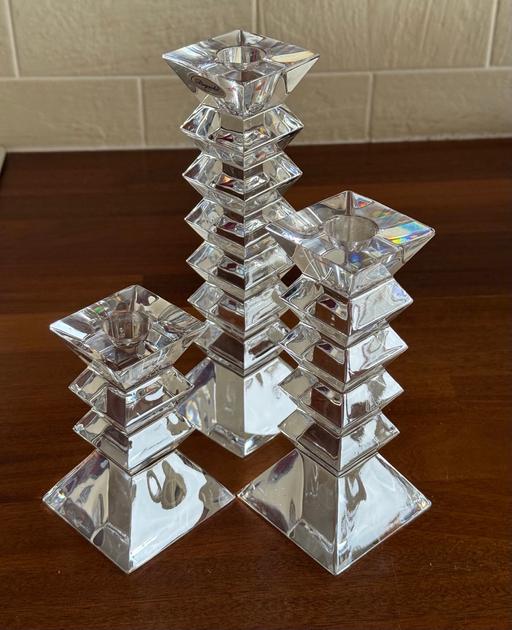 Buy & Sell Weybridge Elmbridge - Photos for Set of 3 Crystal Candle Holders