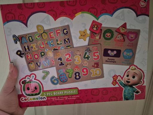 Buy & Sell Crumpsall Manchester - Photos for new Cocomelon 3pk Wooden Peg Board Puzzles