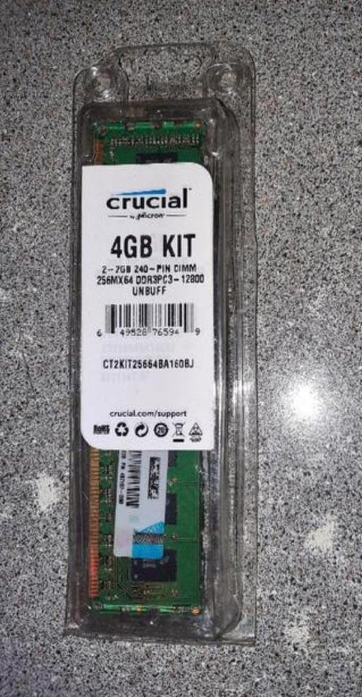 Buy & Sell Blakenhall Wolverhampton - Photos for Crucial 4GB KIT 2-2GB 240- PIN DIMM New