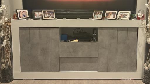 Buy & Sell Leyton East London - Photos for White gloss and grey sideboard TV unit