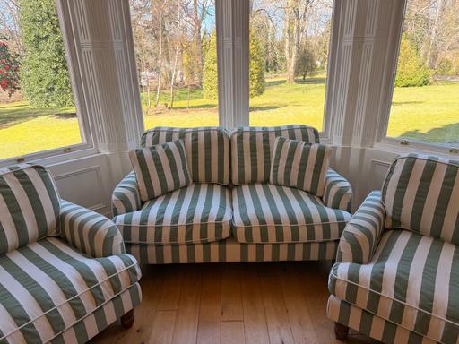 Buy & Sell Battlehill Aberdeenshire - Photos for Beatrice sofa set olive stripe
