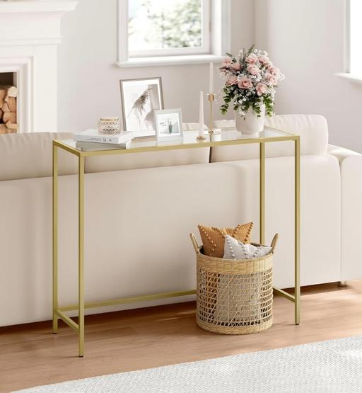 Buy & Sell Plumstead South East London - Photos for Glass top gold console table