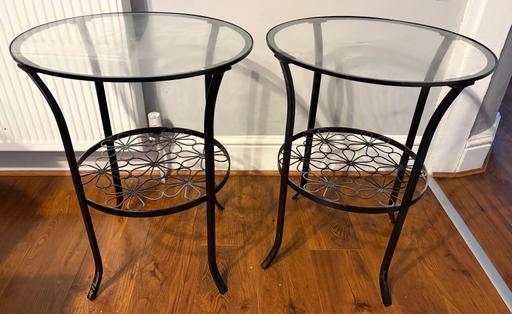Buy & Sell Sandfield Park Liverpool - Photos for Pair metal & glass side tables