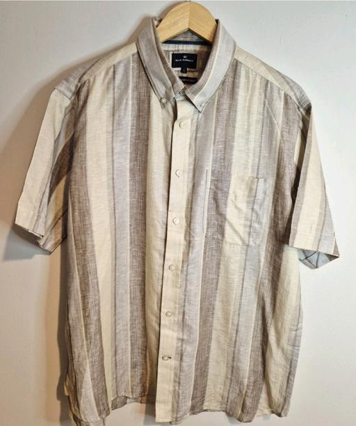 Buy & Sell Bolton City Centre Bolton - Photos for M&S Blue Harbour Shirt Mens Large Linen Blend