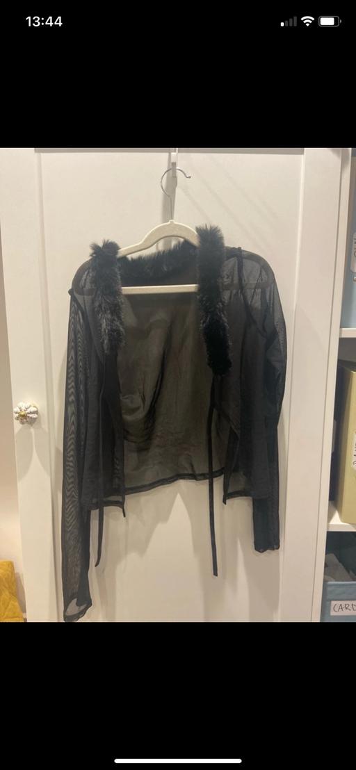 Buy & Sell Acton West London - Photos for Mesh cardigan with fur collar