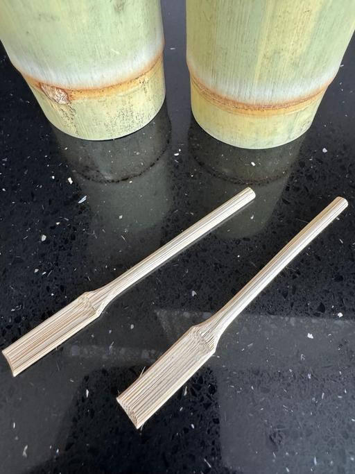 Buy & Sell New Eltham South East London - Photos for 2 bamboo coffee/ice cream pots and spoons