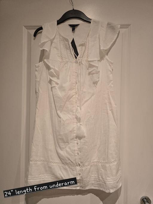 Buy & Sell Rowley Regis Sandwell - Photos for New Look white tunic blouse 👚 uk12 bnwt