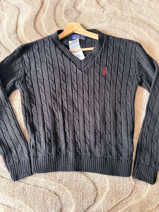 Buy & Sell Ludgershall Wiltshire - Photos for Ralph Lauren cable knit black jumper Large