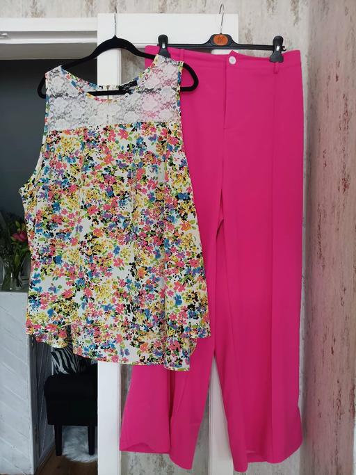 Buy & Sell Hornchurch Havering - Photos for cerise pink trousers and floral blouse 4xl