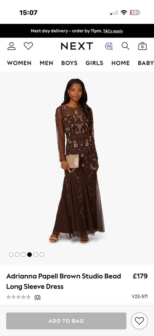 Buy & Sell Highbury North London - Photos for Adrianna Papell Brown Studio Bead Long