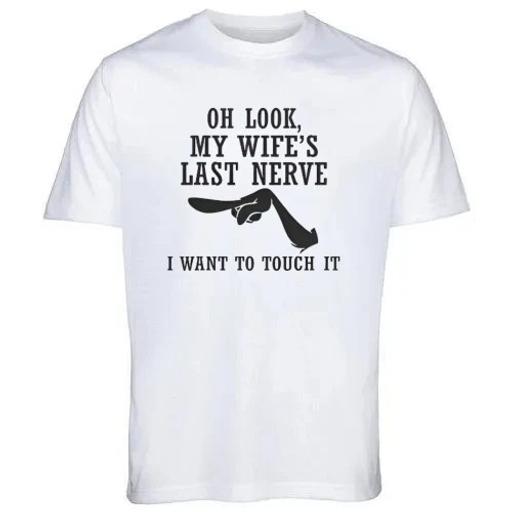Buy & Sell Bedworth Nuneaton and Bedworth - Photos for Men's White T Shirt My Wife's Last Nerve- XL