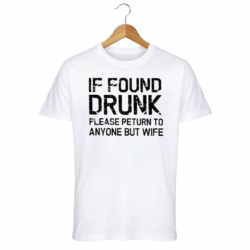 Buy & Sell Bedworth Nuneaton and Bedworth - Photos for Mens White Printed if Found Drunk T Shirt L