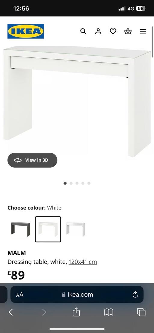 Buy & Sell Plaistow East London - Photos for IKEA dressing table with one drawer