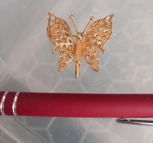 Buy & Sell Thatto Heath Saint Helens - Photos for Gold plated monet filigree butterfly brooch