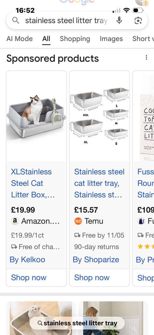 Buy & Sell Wednesfield Wolverhampton - Photos for New stainless steel cat litter tray