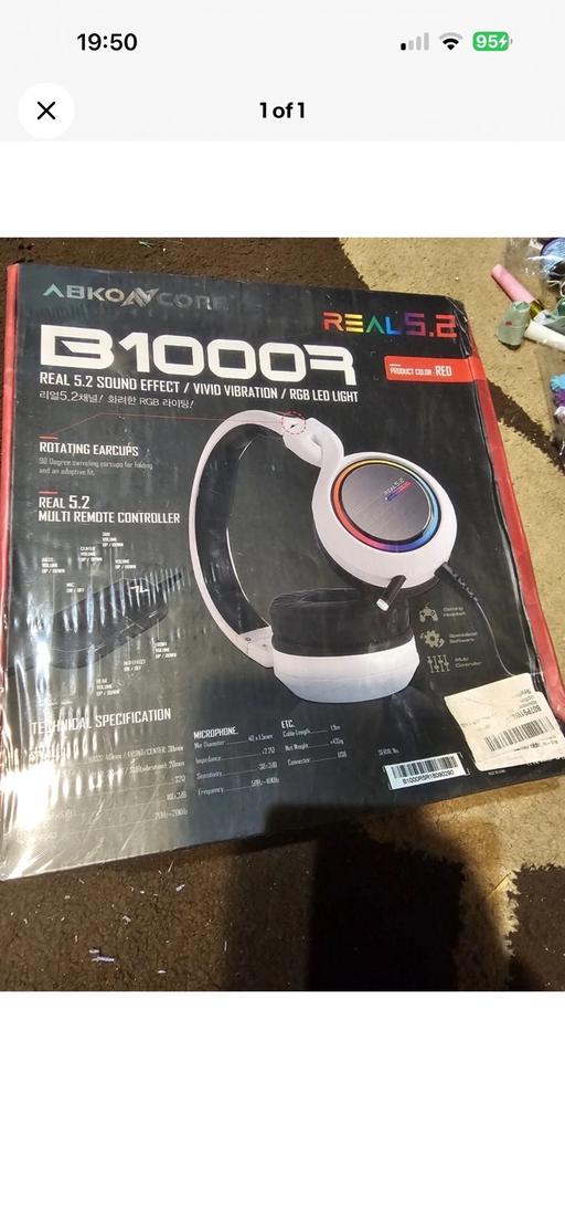 Buy & Sell Birchills Walsall - Photos for ABKO B1000R REAL 5.2 Gaming Headset Open Box