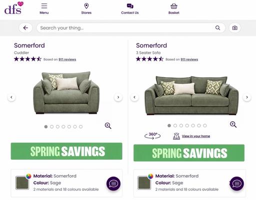 Buy & Sell Lees Oldham - Photos for DFS 3 Seater & Cuddle Chair - Sage Green