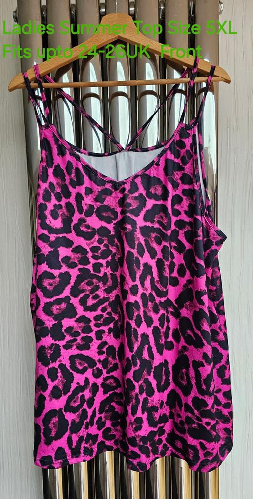 Buy & Sell Heath Hayes Cannock Chase - Photos for Ladies Summer Pink Black Top Size 5XL 24-26UK