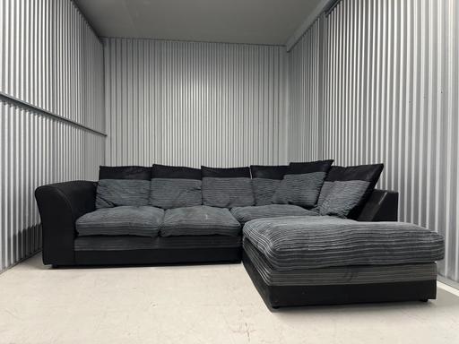 Buy & Sell Brixton South East London - Photos for Grey & Blue L Shaped Corduroy Sofa