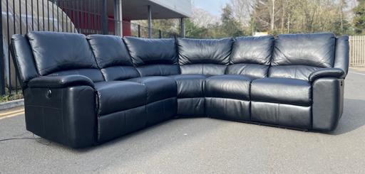 Buy & Sell Brixton South East London - Photos for Black Leather Recliner 5 Seater Corner Sofa