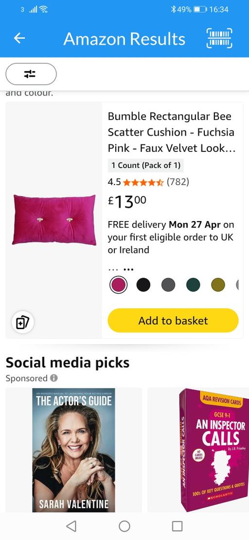 Buy & Sell Heath Town Wolverhampton - Photos for New Paoletti Fushia pink bee cushion