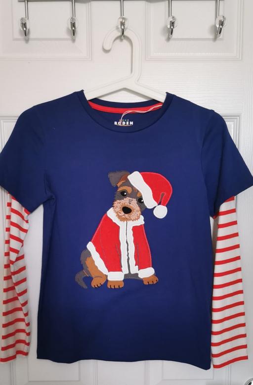 Buy & Sell Lozells Birmingham - Photos for Mini Boden Kids' Dog Santa Appliqué Christmas