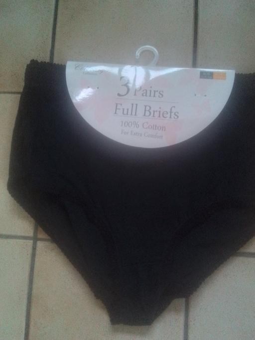 Buy & Sell Streetly Walsall - Photos for THREE BRAND COTTONIQUE BLACK BRIEFS