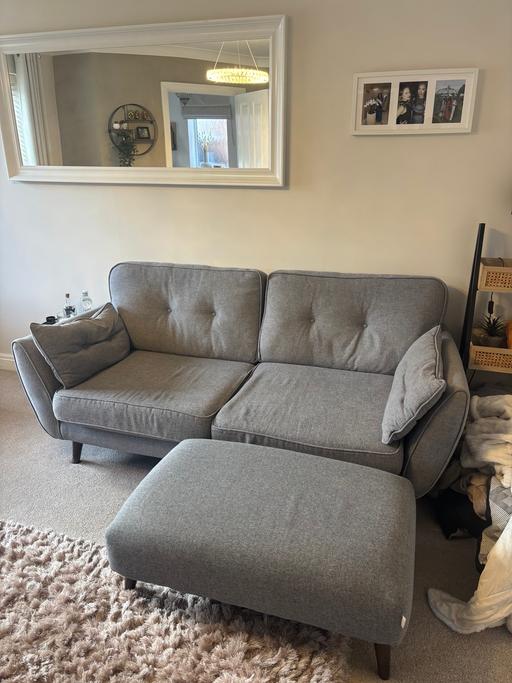 Buy & Sell Lowton Wigan - Photos for DFS Zinc sofa and footstool