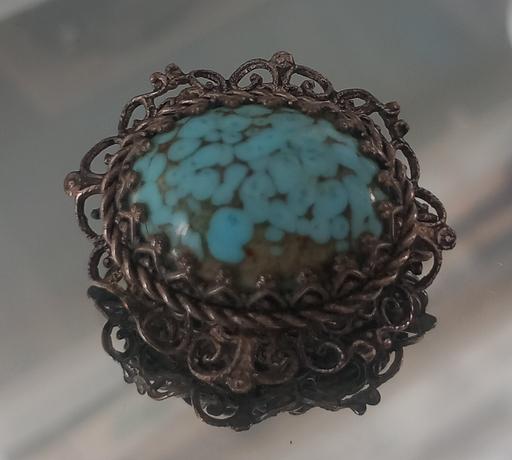 Buy & Sell Thatto Heath Saint Helens - Photos for early Victorian turquoise filigree brooch 