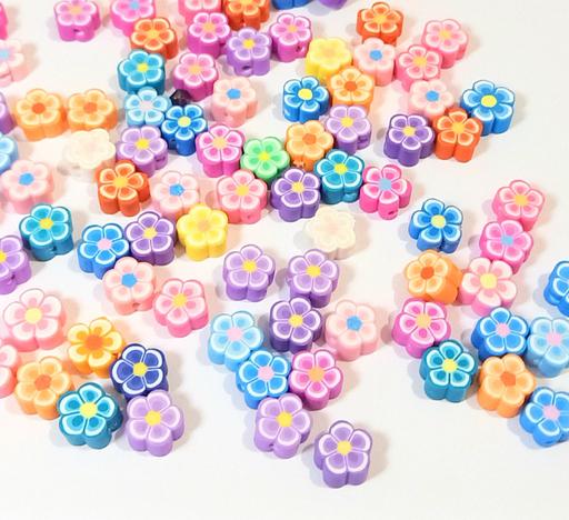 Buy & Sell Kingsham Chichester - Photos for 10mm Rainbow Polymer Flower Beads (x40) Brace