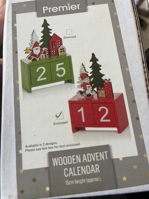 Buy & Sell Wednesfield Wolverhampton - Photos for New wooden advent calendar 2£ red n green