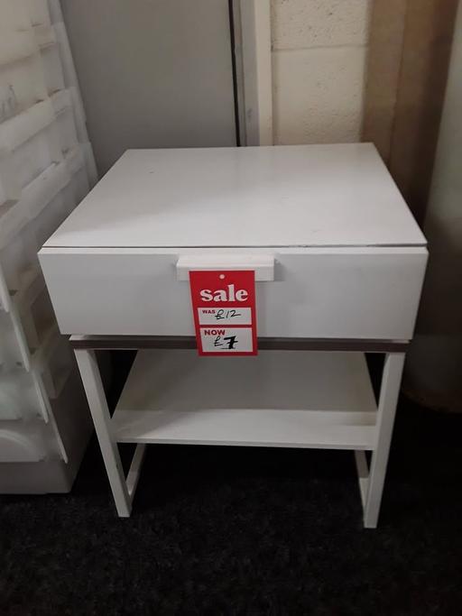 Buy & Sell Saint Pauls Trading Estate Tameside - Photos for White single drawer bedside cabinet