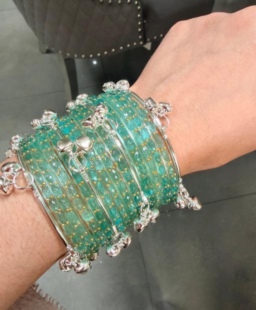 Buy & Sell Palmers Green North London - Photos for Silver Kashmiri bangles with mint green glass