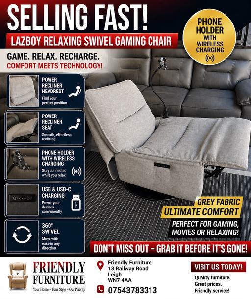 Buy & Sell Leigh Wigan - Photos for Lazboy relaxing swivel gaming chair