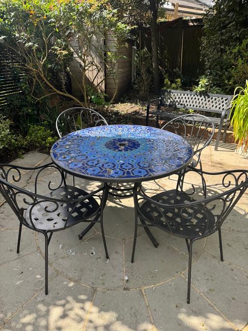Buy & Sell Balham South West London - Photos for Large mosaic table and 4 chairs