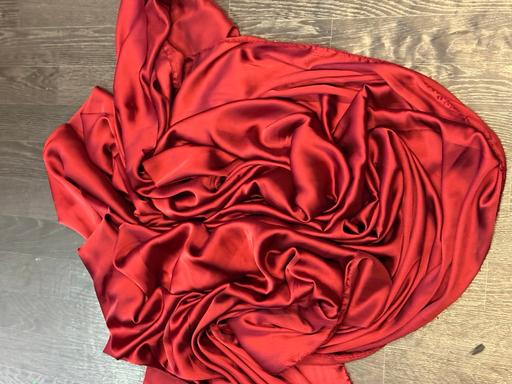 Buy & Sell Salterhebble Calderdale - Photos for 5 m maroon red Charmuse polyester satin 58” w