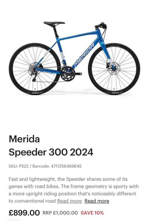 Buy & Sell Wilby North Northamptonshire - Photos for Merida speeder 300 hybrid bike brand new