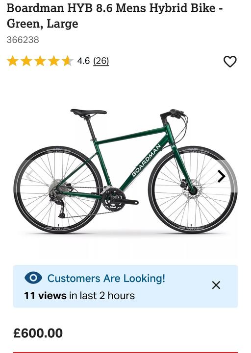 Buy & Sell Wellingborough North Northamptonshire - Photos for Boardman HYB 8.6 Size M hybrid brand new