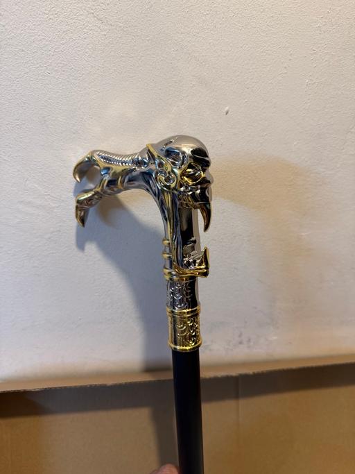  — Skull walking stick cane