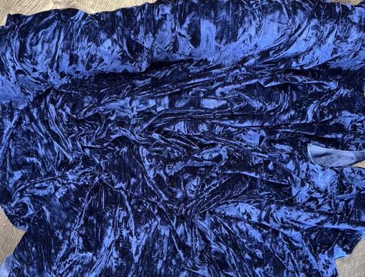 Buy & Sell Siddal Calderdale - Photos for 3 meter navy blue crush velvet fabric 58”