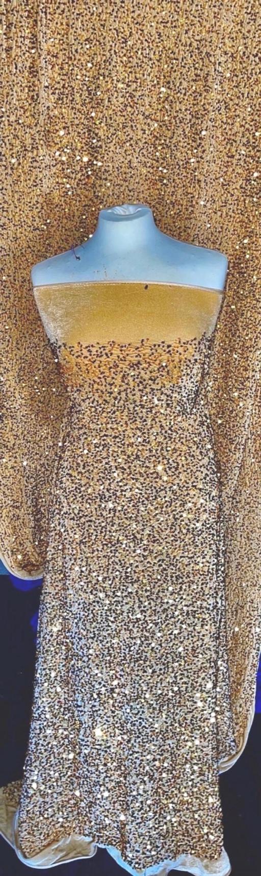 Buy & Sell Salterhebble Calderdale - Photos for 2 meter gold sequin velour velvet fabric 58”