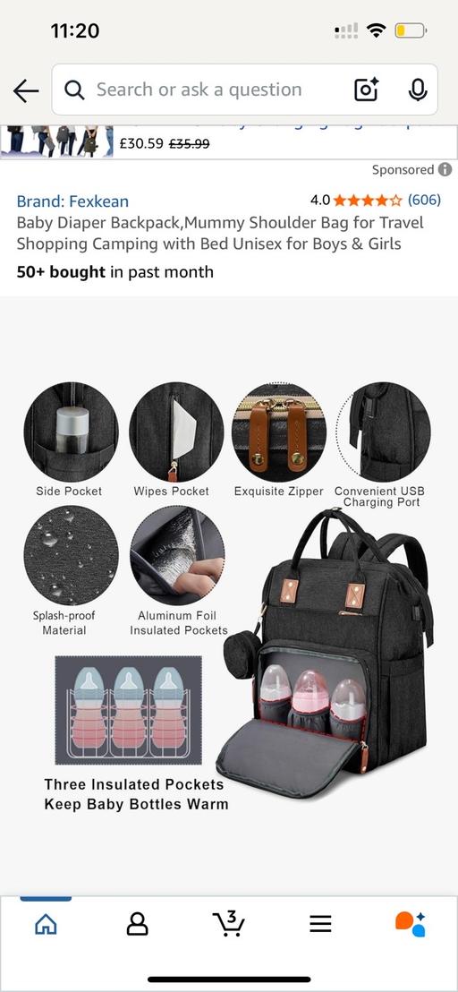 Buy & Sell Waterloo Central London - Photos for Baby Diaper Backpack,Mummy Shoulder Bag l,bed