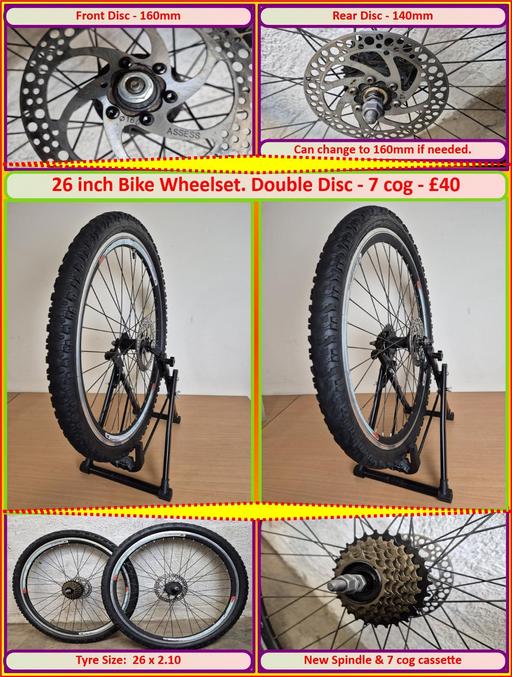Buy & Sell Oldbury Sandwell - Photos for 26 inch Bike Wheel Set Double Disc - 7 cog