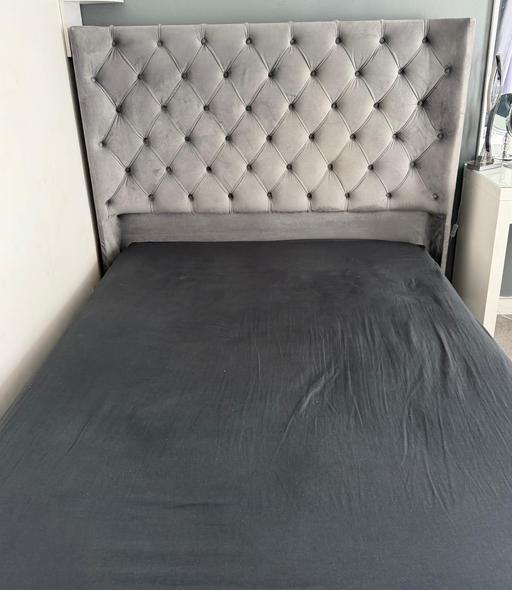 Buy & Sell Lambeth South East London - Photos for Plush grey bed frame