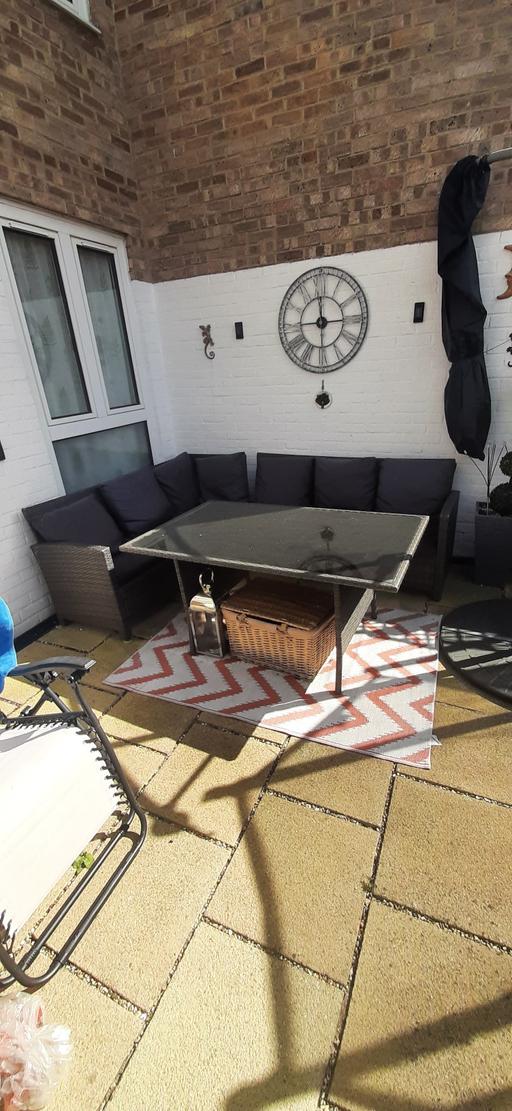 Buy & Sell Birmingham West Midlands - Photos for rattan corner seating area plus smoked glass